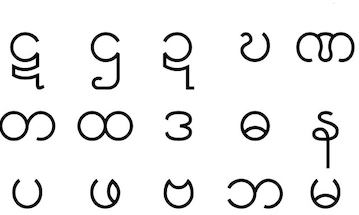 Почему в бирманской письменности округлые буквы?